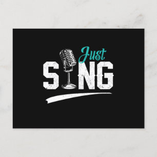 Bara Sjunga Choir Singer Musician Singing Music Gi Vykort