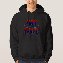Bara Skateboard Red Blue Skateboarder Hoodie