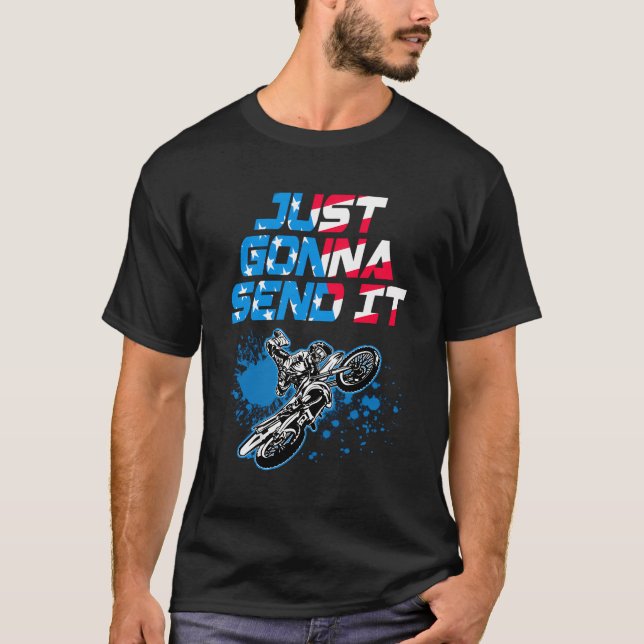 Bara skicka det - Motocross - Dirt Bike T Shirt (Framsida)