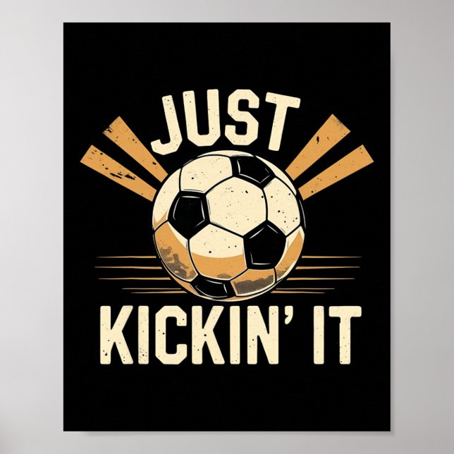 Bara Skickar Boll Roligt Fotbollsspelare  Poster (Framsidan)