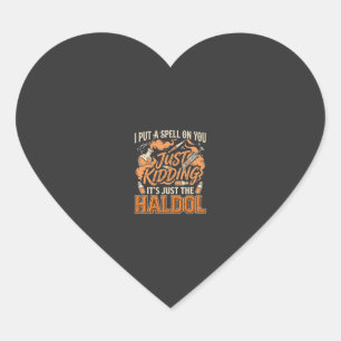 Bara skoj Haldol Halloween trolldrycksflaska sprut Hjärtformat Klistermärke