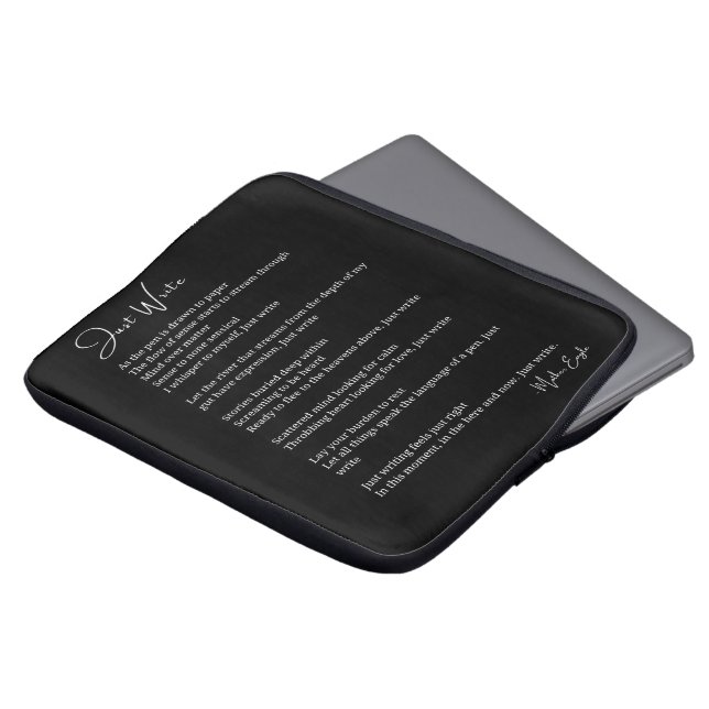Bara skrivans inspirerande dikt poesi laptop fodral (Framsida topp)