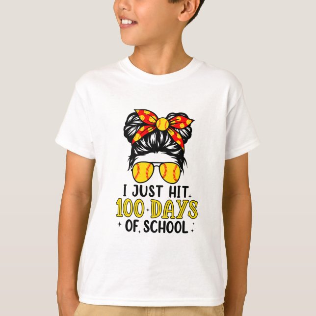 Bara Slå Lycklig 100 dagar med skolprogramvara B T Shirt (Framsida)