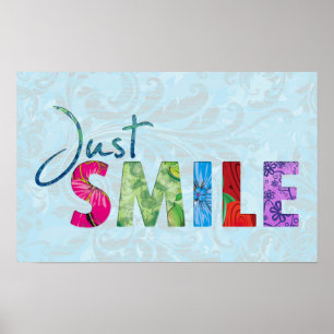 Bara Smile Lycklig-citat 01 Poster