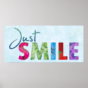 Bara Smile Lycklig-citat 01 Poster
