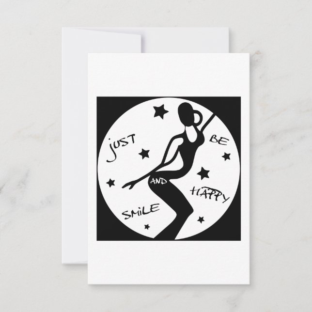 Bara Smile och Var Lycklig.. Tack Kort (Framsida)