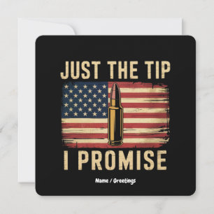 Bara Spetsen, Jag Lovar Roligt Vapenägare USA Flag Inbjudningar