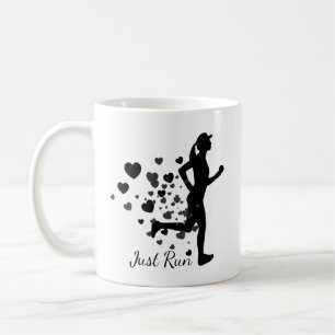 Bara Springa Roligt Kärlek kör hjärta Kaffemugg