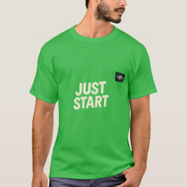 "BARA STARTA" Motivations-T-Shirt – Djärv Framtext T Shirt