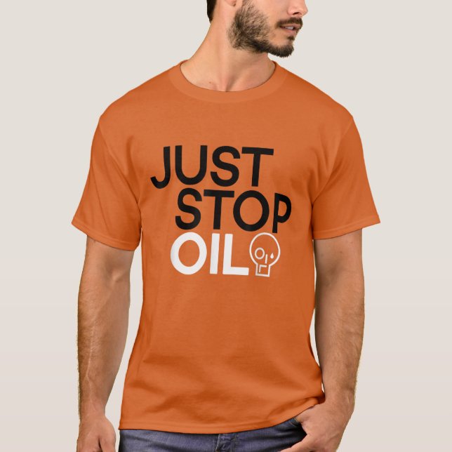 Bara Stoppa Olja Rädda Jorden T Shirt (Framsida)