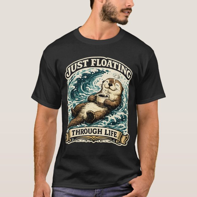 Bara svävar genom livet Havsutter T Shirt (Framsida)