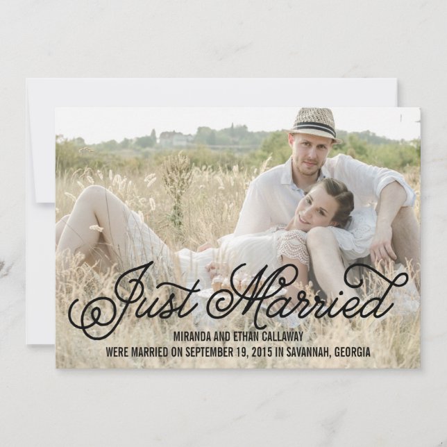 Bara Sweet Bröllop-meddelande - svart Inbjudningar (Framsida)