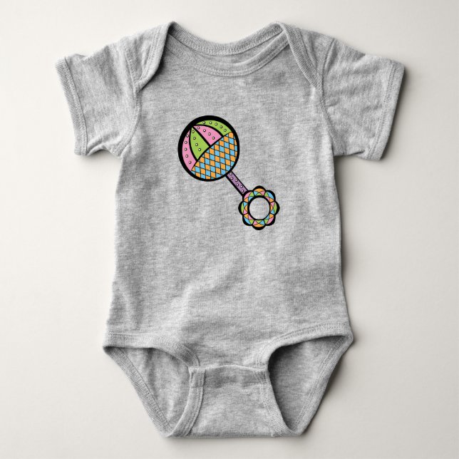 Bara Sweet Rattle Baby Bodykostym T Shirt (Framsida)