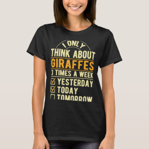 Bara Tänka om Giraffes Giraffe Humor T Shirt