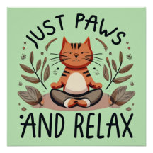 Bara Tassar och slappna av i Yoga Cat