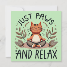 Bara Tassar och slappna av i Yoga Cat