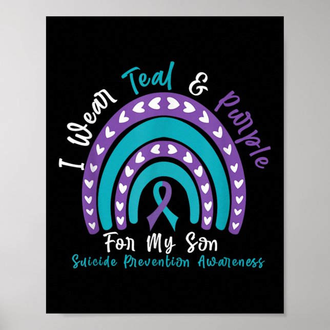 Bära Teal&amp; Lila för förebyggande av sonsjälvmo Poster (Framsidan)