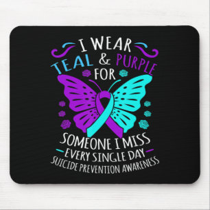Bära Teal and Lila Lycklig Suicide Awareness Suppo Musmatta