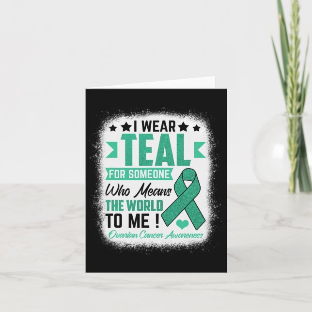 Bära Teal for Någon Elak World Ovarian Cancer A Kort (Framsida)