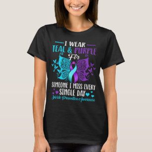 Bära Teal & Lila åt nån jag saknar självmord. T Shirt