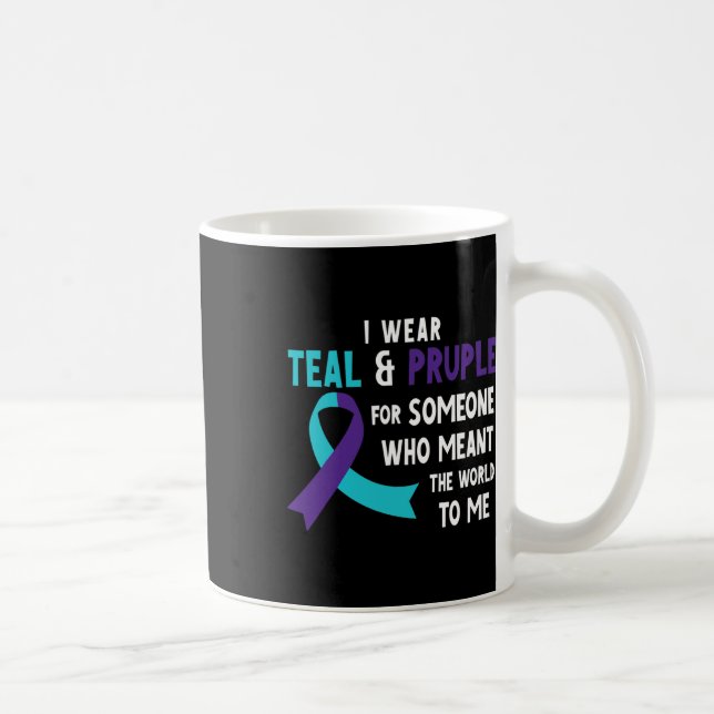 Bära Teal Lila för någon suicidförebyggande metod Kaffemugg (Höger)