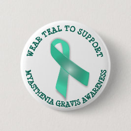 Bära Teal to Support Myasthenia Gravis Awareness Knapp