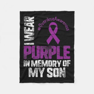 Bära till minnet av mina sonöverdoseringsbelöninga fleecefilt