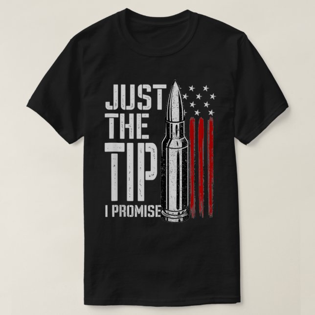 Bara Tip I Lomise Bullet American Flagga Gun Lo T Shirt (Design framsida)