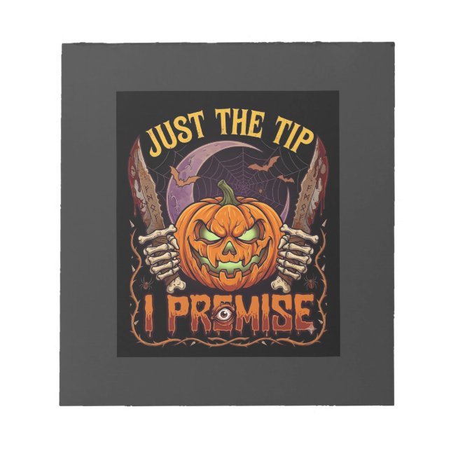 Bara tips förutsättning Halloween Pumpa Blodiga kn Anteckningsblock (Framsida)