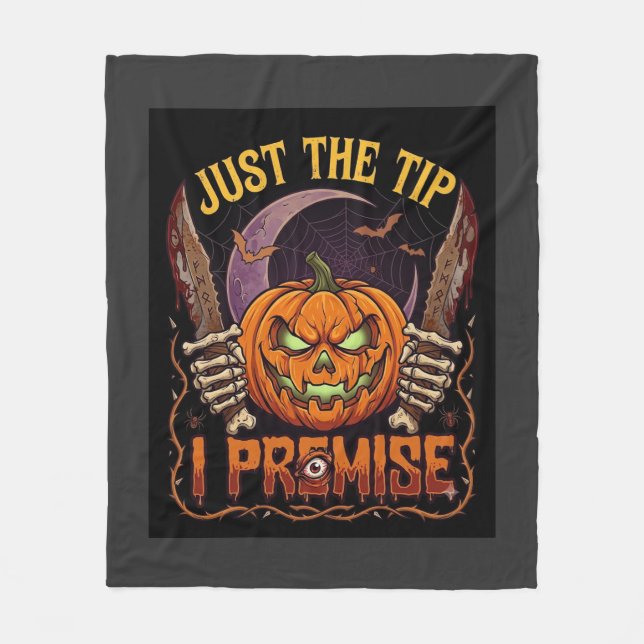 Bara tips förutsättning Halloween Pumpa Blodiga kn Fleecefilt (Framsidan)
