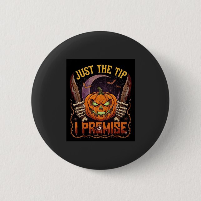 Bara tips förutsättning Halloween Pumpa Blodiga kn Knapp (Framsida)