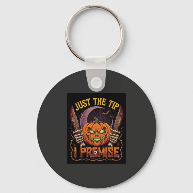 Bara tips förutsättning Halloween Pumpa Blodiga kn Nyckelring (Framsida)