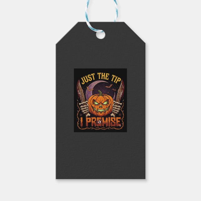Bara tips förutsättning Halloween Pumpa Blodiga kn Presentetikett (Framsidan)