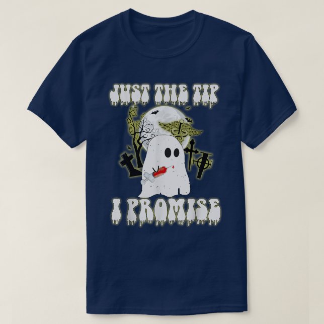 Bara tipsen jag lovar, funny Ghost Halloween T Shirt (Design framsida)