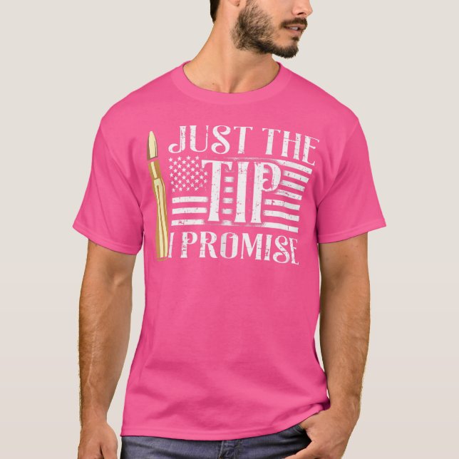 Bara tipset I promise USA flagga Gun Bullet T Shirt (Framsida)