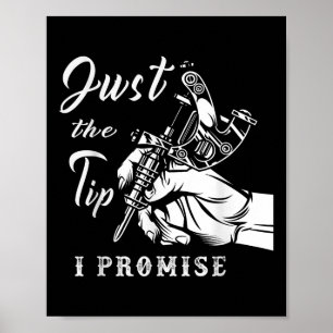 Bara tiptecknet för artisten tattoed Tattooing Ink Poster