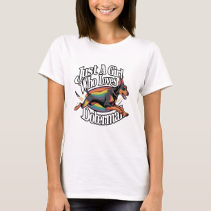 Bara tjej som älskar Doberman T Shirt