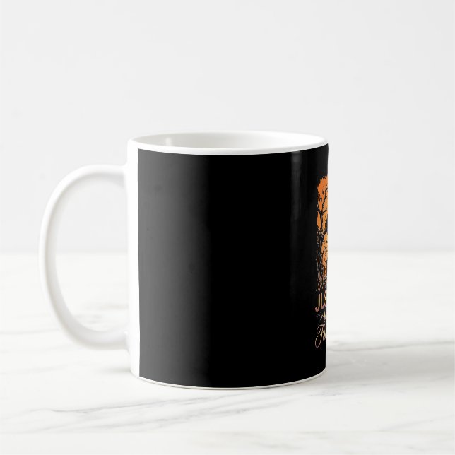 Bara tjej som älskar höstkatthalloweenmåne_1 kaffemugg (Vänster)