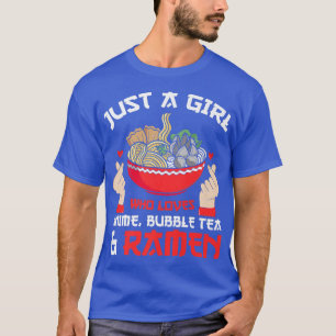 Bara tjejen animerad, bubbelte och nyans Anime Mer T Shirt
