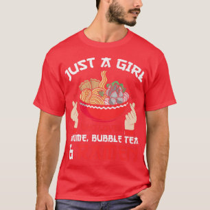 Bara tjejen animerad, bubbelte och nyans Anime Mer T Shirt
