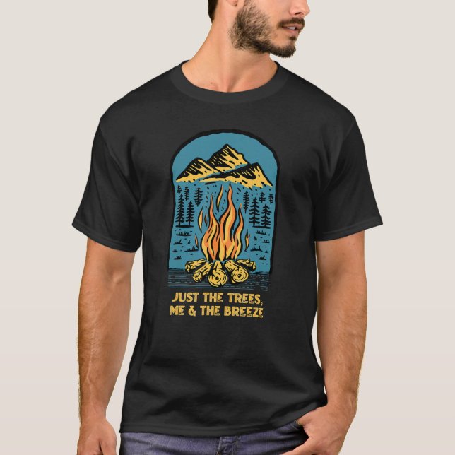 Bara Träd Me och Breeze Camping Introvert C T Shirt (Framsida)