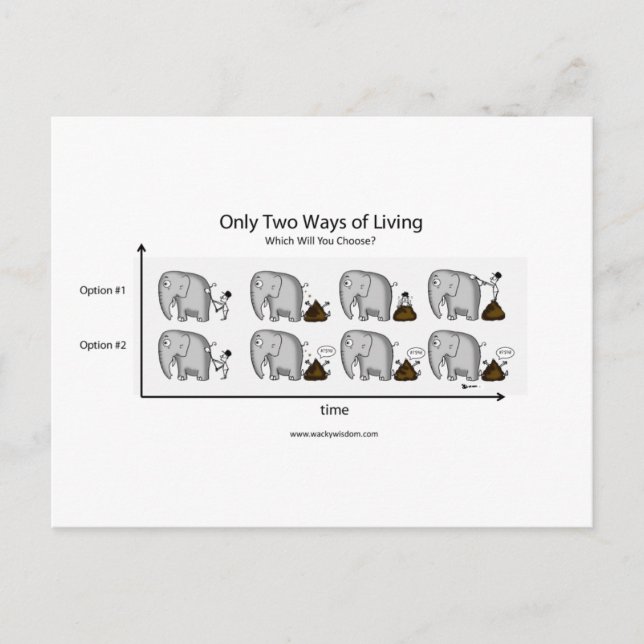 Bara två sätt att leva vykort (Framsida)