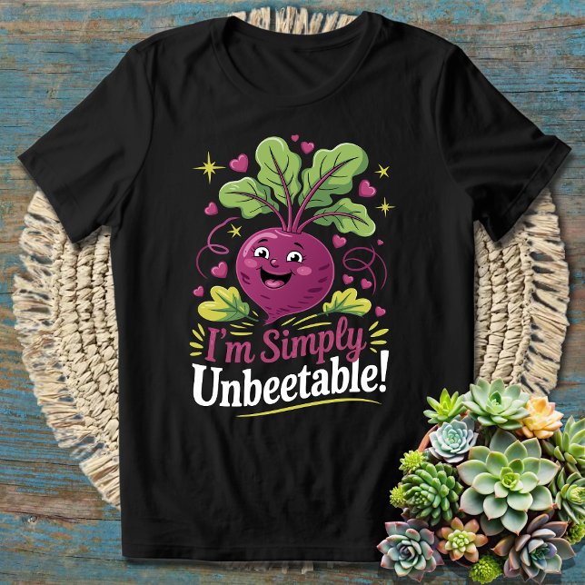 Bara Un-Beet-Able Funny Beet Pun för Veggie Kärlek T Shirt (Skapare uppladdad)