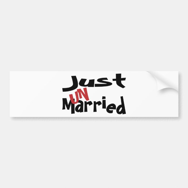 Bara Un Married Bumper Sticker Bildekal (Framsidan)
