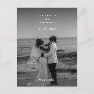 Bara upplyst modern Classic Elegant bröllop Party Vykort