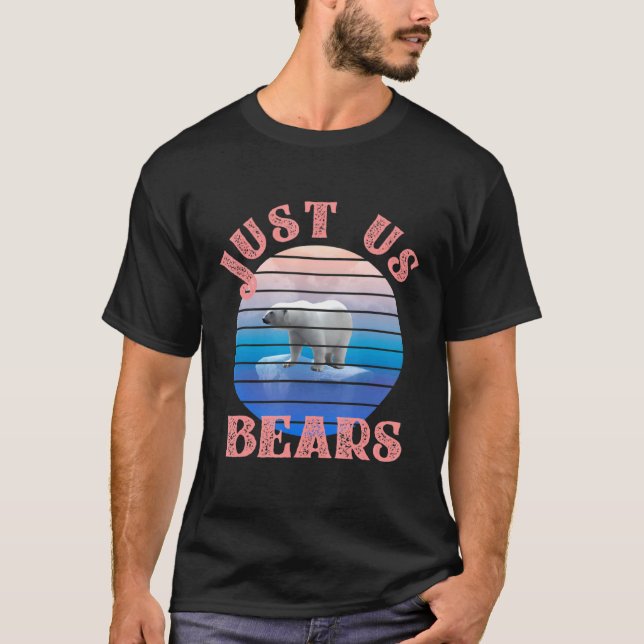 Bara USA Bears Polar Bear T Shirt (Framsida)
