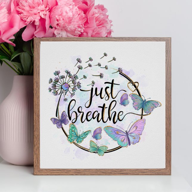 Bara utandningspiller Dandelions Self Care Yoga Poster (Skapare uppladdad)