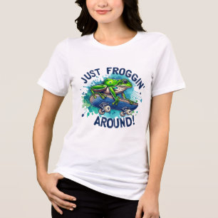 🐸 bara utstötning runt - Roligt och uppspelningst T Shirt