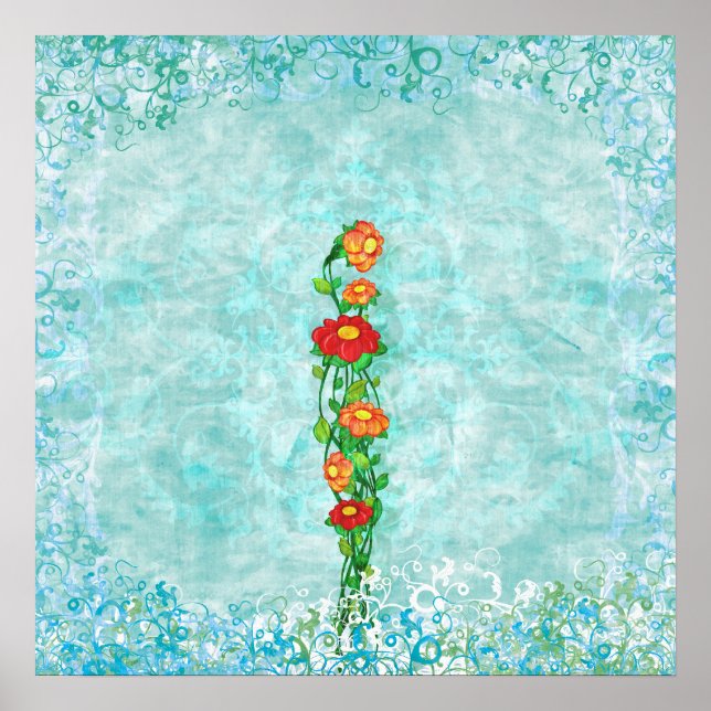 Bara vacker Blommigt Poster (Framsidan)