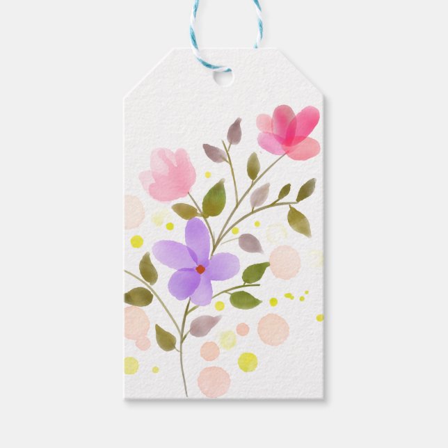 Bara vackra blommor presentetikett (Framsidan)